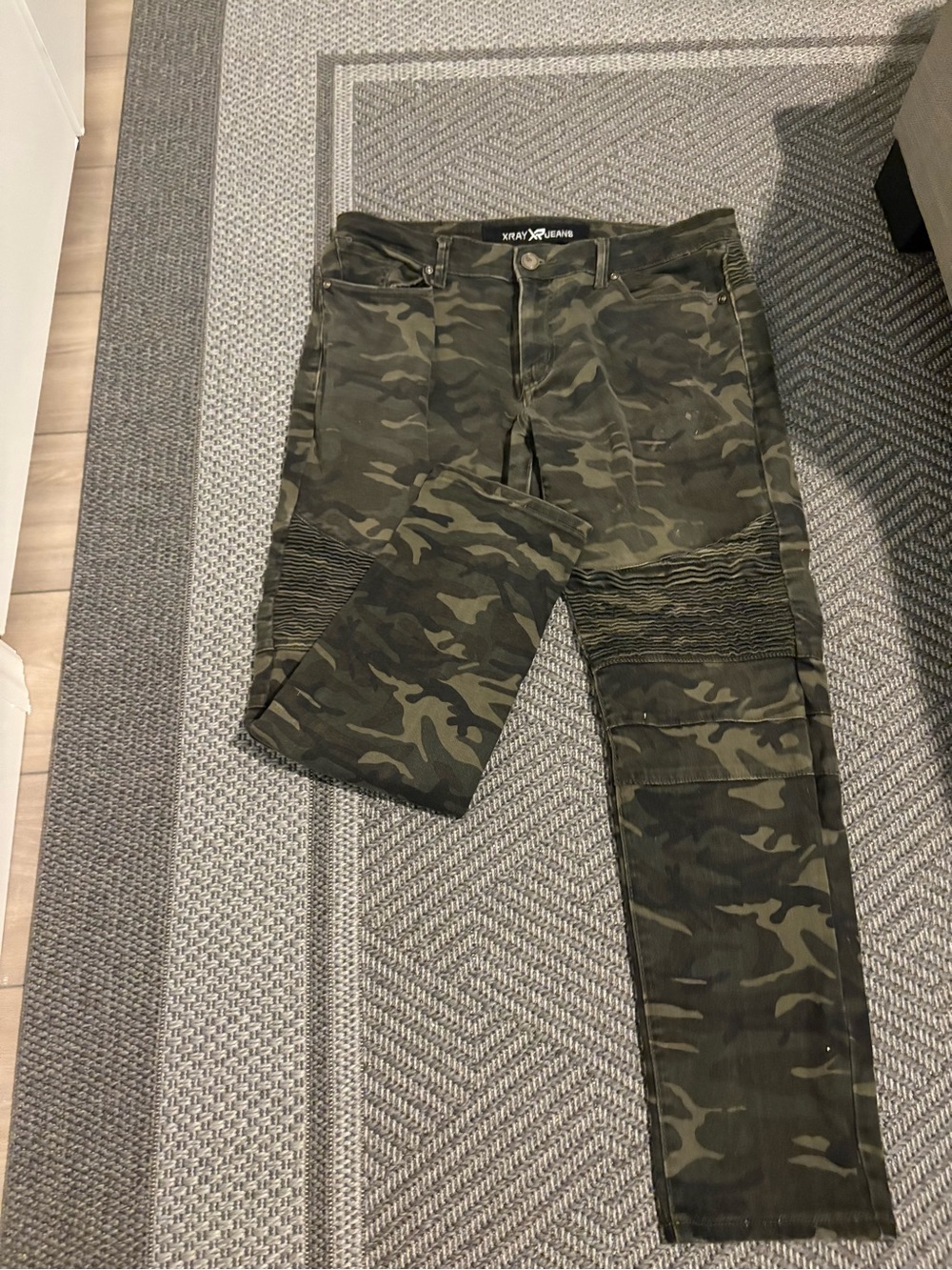 XR Jeans Camo Moto Stretch Pants - Green Camo